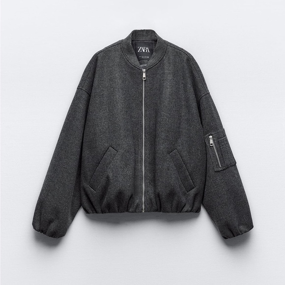 Gray bomber jacket - Picture 1 of 2